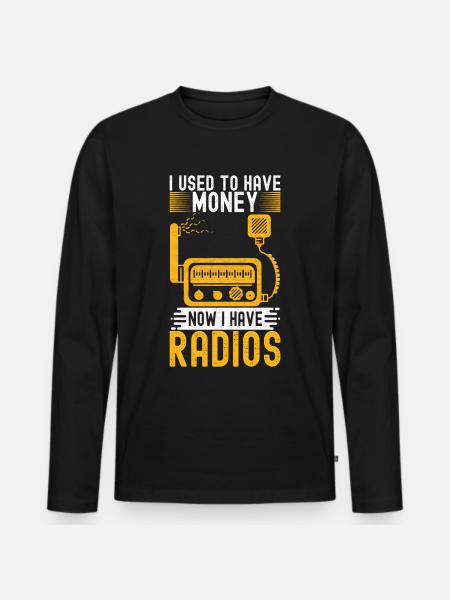 Ham Radio Ham Funker - Männer Premium Bio Langarmshirt - Schwarz