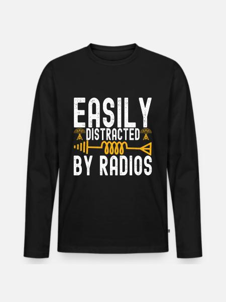 Ham Radio Ham Funker - Männer Premium Bio Langarmshirt - Schwarz