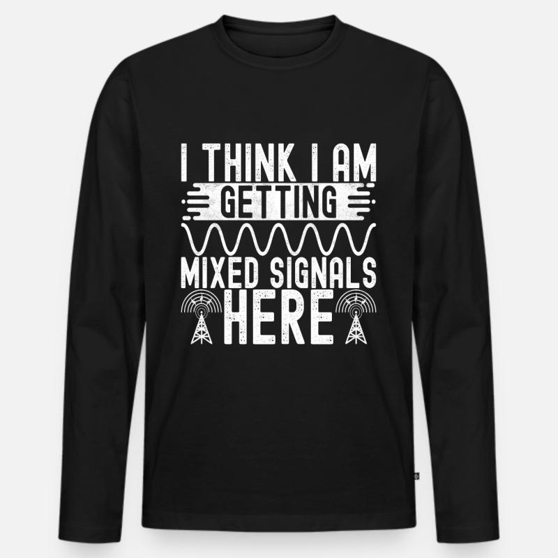 Ham Radio Ham Funker - Männer Premium Bio Langarmshirt - Schwarz