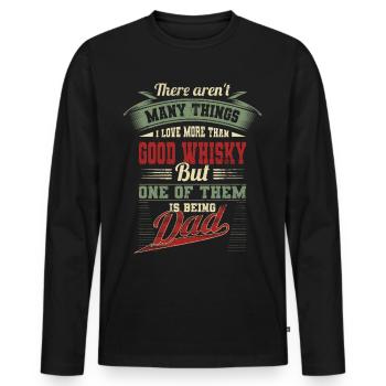 Vatertag Whisky Whiskyliebhaber Vater Geschenk - Männer Premium Bio Langarmshirt - Schwarz - Vorne - Nico (187cm)
