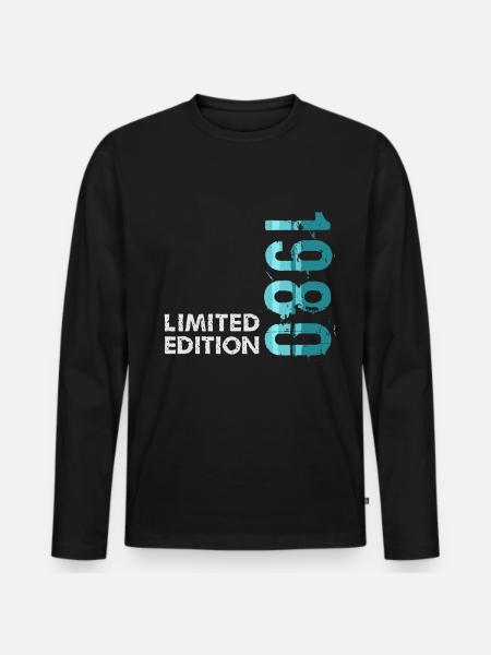 1980 Limited Edition - Men's Premium Organic Long Sleeve Shirt - black