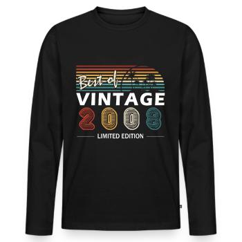 Original Living Legends were born 15 in 2008. - Men's Premium Organic Long Sleeve Shirt - black - Front - Nico (187cm)