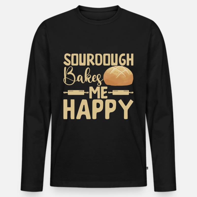 Baker Bakery Baking - Men's Premium Organic Long Sleeve Shirt - black