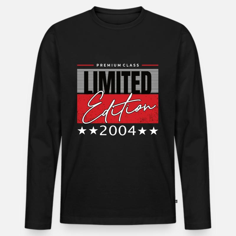 Limited Edition 2004 - Männer Premium Bio Langarmshirt - Schwarz