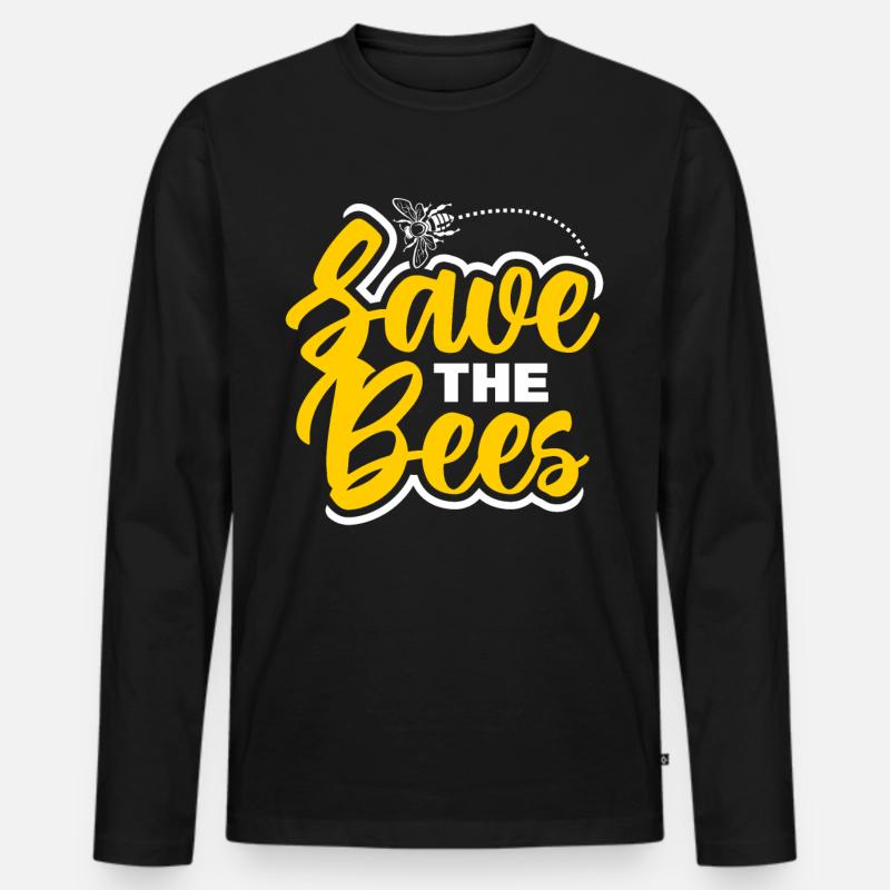 Beekeeper love Honey - Männer Premium Bio Langarmshirt - Schwarz