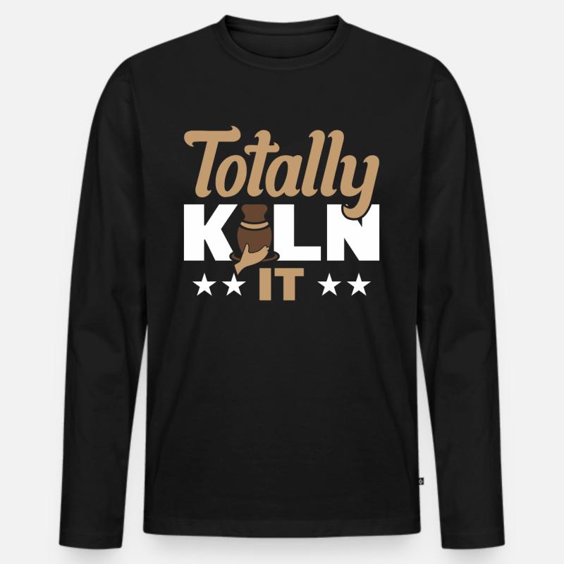 Totally kiln it - Männer Premium Bio Langarmshirt - Schwarz