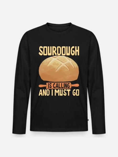Bäcker Bäckerei Backen - Männer Premium Bio Langarmshirt - Schwarz