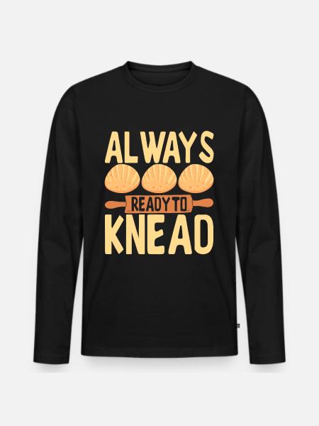 Bäcker Bäckerei Backen - Männer Premium Bio Langarmshirt - Schwarz