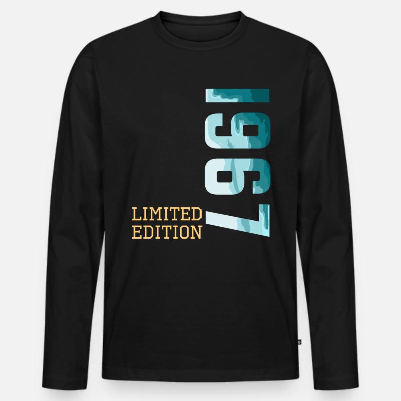 1967 Limited Edition - Männer Premium Bio Langarmshirt - Schwarz