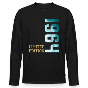1964 Limited Edition - Men's Premium Organic Long Sleeve Shirt - black - Front - Nico (187cm)