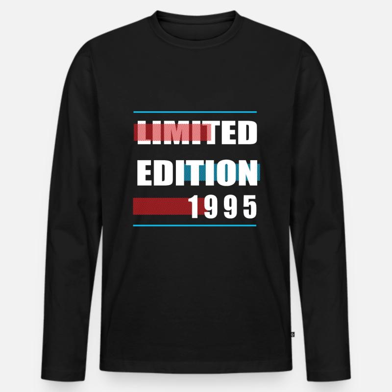 Limited Edition 1995 - Männer Premium Bio Langarmshirt - Schwarz