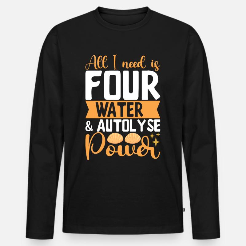 Bäcker Bäckerei Backen - Männer Premium Bio Langarmshirt - Schwarz
