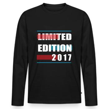 Limited Edition 2017 - Men's Premium Organic Long Sleeve Shirt - black - Front - Nico (187cm)