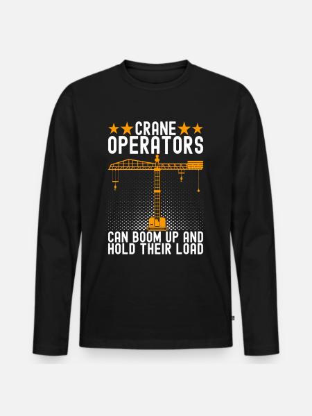 Crane operator Crane driver - Men's Premium Organic Long Sleeve Shirt - black