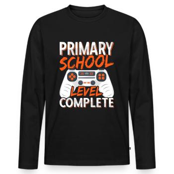 Last Day Of Primary School Graduation 2023 Gamer - Men's Premium Organic Long Sleeve Shirt - black - Front - Nico (187cm)