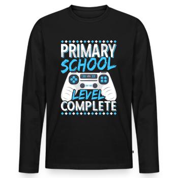 Last Day Of Primary School Graduation 2023 Gamer - Men's Premium Organic Long Sleeve Shirt - black - Front - Nico (187cm)
