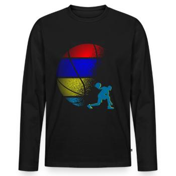 Basketball Basketball Player Ball Sports - Men's Premium Organic Long Sleeve Shirt - black - Front - Nico (187cm)