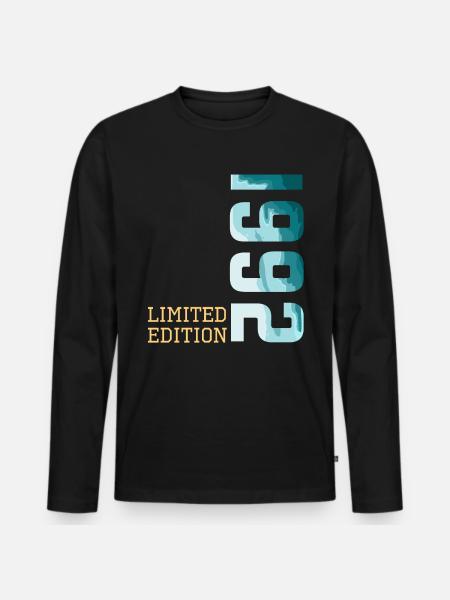 1992 Édition limitée - T-shirt manches longues Premium bio Homme - noir