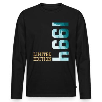 1994 Limited Edition - Men's Premium Organic Long Sleeve Shirt - black - Front - Nico (187cm)