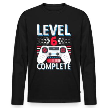 6e année terminée Realschule Gymnasium Gamer - T-shirt manches longues Premium bio Homme - noir - Devant - Nico (187cm)