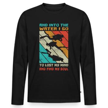 SCUBA Tauchen - Tank Diver Saying - Men's Premium Organic Long Sleeve Shirt - black - Front - Nico (187cm)