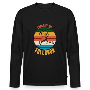 FULLBACK Football Game American Football USA - Men's Premium Organic Long Sleeve Shirt - black - Front - Nico (187cm)