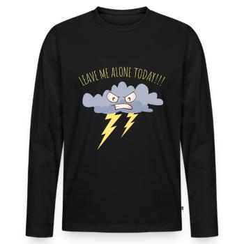 Schlechte Laune Shirt - Männer Premium Bio Langarmshirt - Schwarz - Vorne - Nico (187cm)