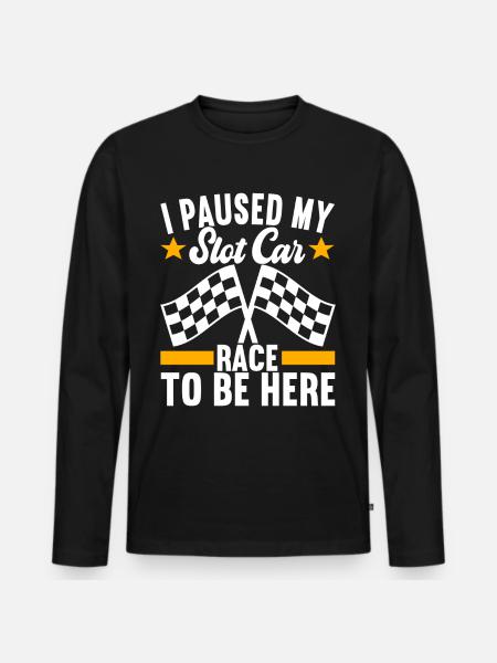 Slotcar Slotracing - Men's Premium Organic Long Sleeve Shirt - black