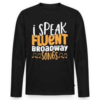 Broadway Musical Lover Musical Theater - T-shirt manches longues Premium bio Homme - noir - Devant - Nico (187cm)