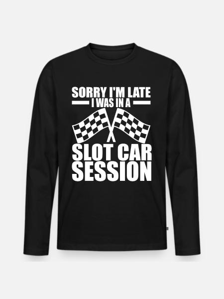 Slotcar Slotracing - Men's Premium Organic Long Sleeve Shirt - black