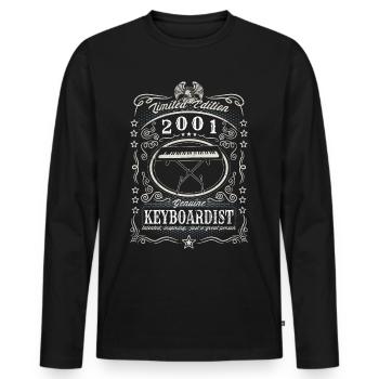 Vintage 2001 Keyboardist Geburtstag Geschenk Hobby - Männer Premium Bio Langarmshirt - Schwarz - Vorne - Nico (187cm)