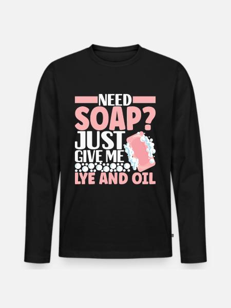 Soap maker soap making - Men's Premium Organic Long Sleeve Shirt - black