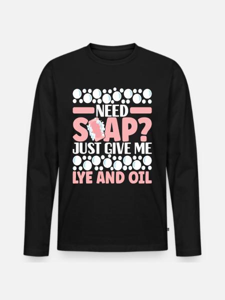 Soap maker soap making - Men's Premium Organic Long Sleeve Shirt - black