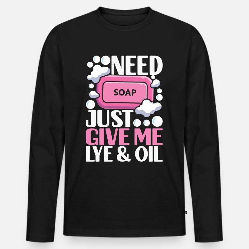 Soap maker soap making - Men's Premium Organic Long Sleeve Shirt - black