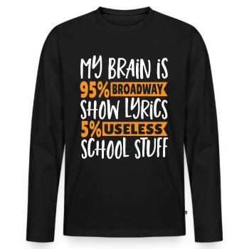 Broadway Musical Lover Musical Theater - T-shirt manches longues Premium bio Homme - noir - Devant - Nico (187cm)