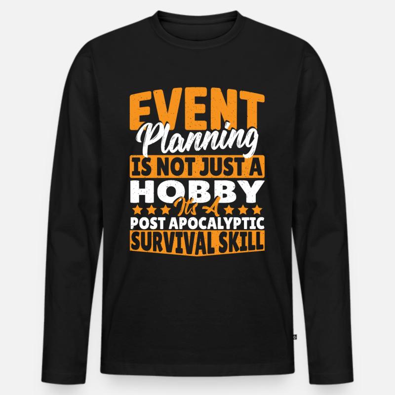 Veranstaltungsplanung Eventplanung Eventplaner - Männer Premium Bio Langarmshirt - Schwarz