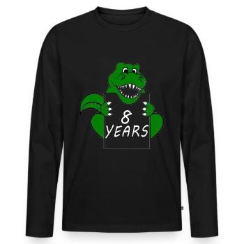 Year 2013 Birthday 8 years children gift - Men's Premium Organic Long Sleeve Shirt - black - Front - Nico (187cm)
