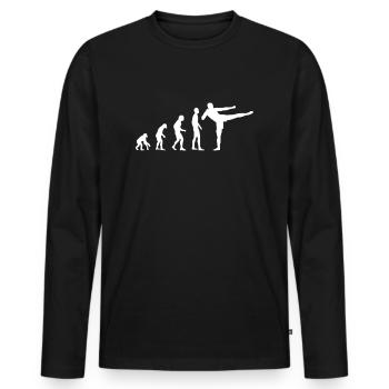 Evolution Kickboxen, MMA, Kampfsport - Männer Premium Bio Langarmshirt - Schwarz - Vorne - Nico (187cm)