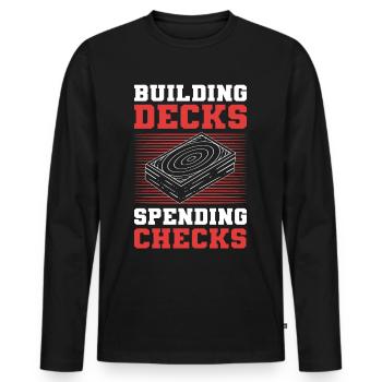 Construire des decks Chèques de dépenses Jeux de cartes à collectionner - T-shirt manches longues Premium bio Homme - noir - Devant - Nico (187cm)