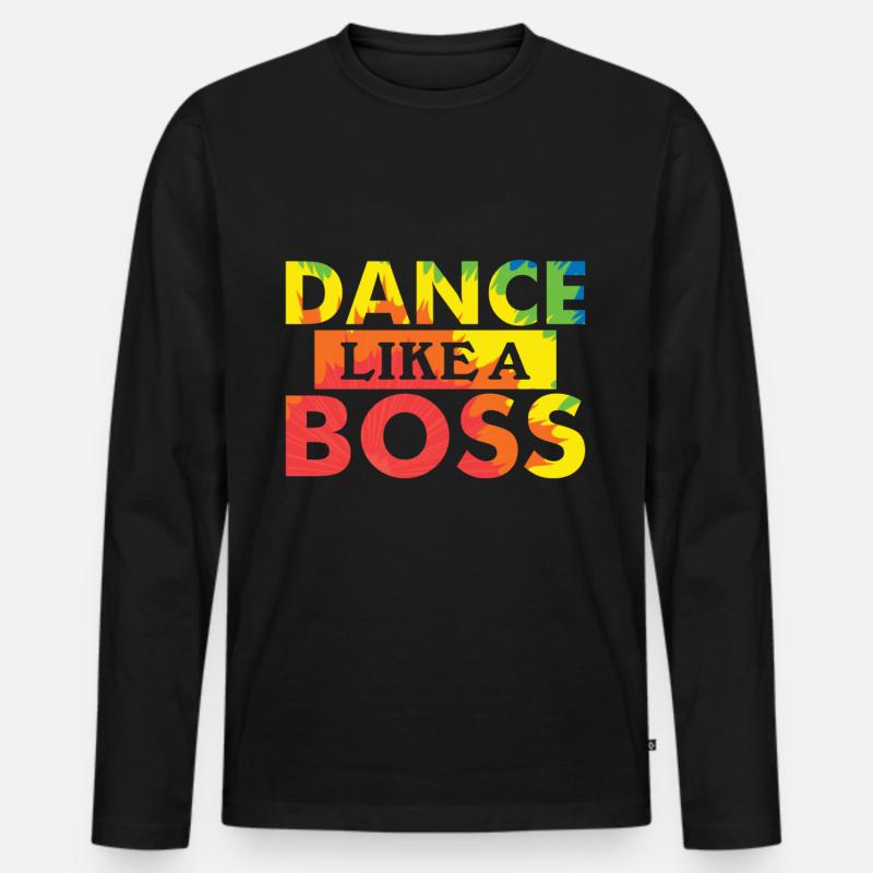 Hip Hop - Männer Premium Bio Langarmshirt - Schwarz