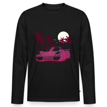 Course automobile - Voitures de course - Voitures de sport - T-shirt manches longues Premium bio Homme - noir - Devant - Nico (187cm)