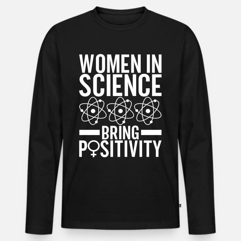 Steminist Women In Science - Männer Premium Bio Langarmshirt - Schwarz