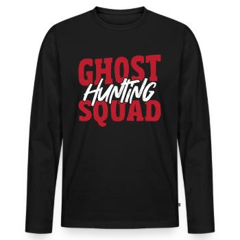 Ghost Hunting Squad Ghost Hunter - Men's Premium Organic Long Sleeve Shirt - black - Front - Nico (187cm)