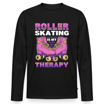 Roller Skating Roller Derby Roller Skating Sports - T-shirt manches longues Premium bio Homme - noir - Devant - Nico (187cm)