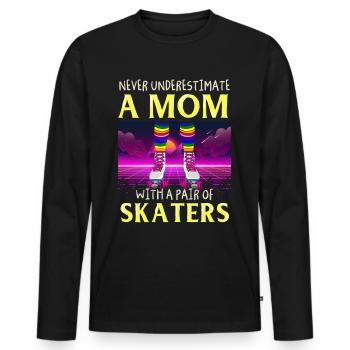 Inline Skater - Männer Premium Bio Langarmshirt - Schwarz - Vorne - Nico (187cm)