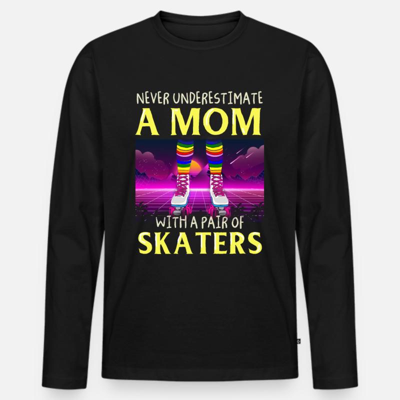Inline Skater - Männer Premium Bio Langarmshirt - Schwarz