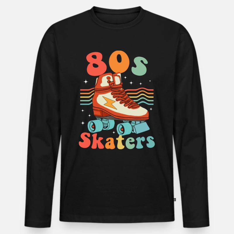 Rollerskates Inline-Skater Inline Rollschuhlaufen - Männer Premium Bio Langarmshirt - Schwarz