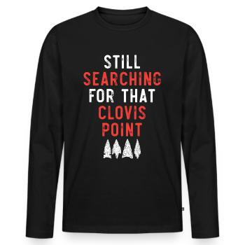 Toujours à la recherche du Clovis Point Pfe - T-shirt manches longues Premium bio Homme - noir - Devant - Nico (187cm)