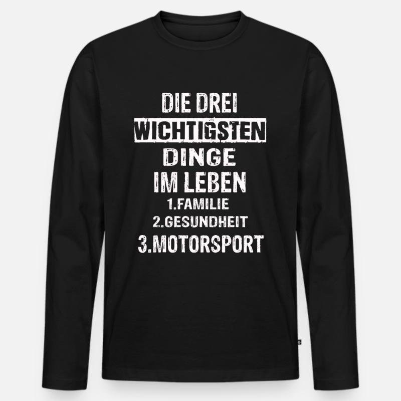 Motorsport - Männer Premium Bio Langarmshirt - Schwarz