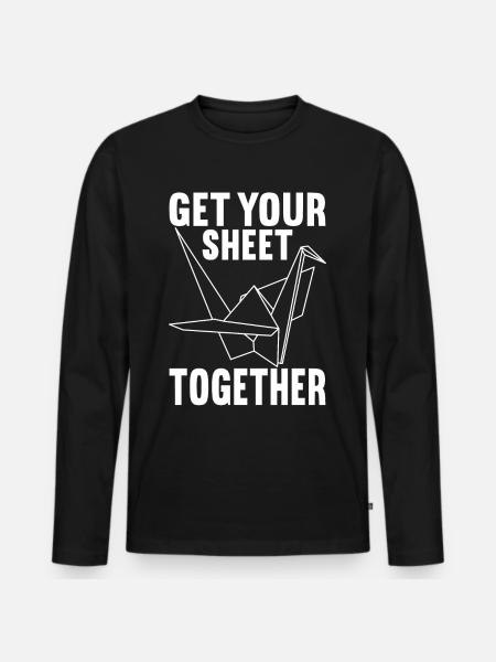 Origami - Men's Premium Organic Long Sleeve Shirt - black
